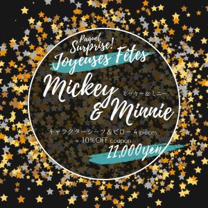 サプライズパック Joyeuse Fête ミッキー ミニー ディズニー キャラクタービンテージシーツの福袋