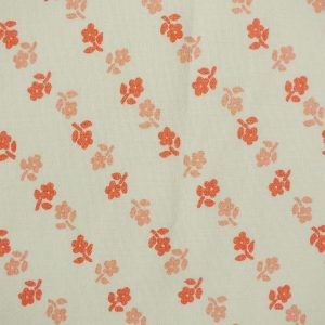 40*60 レトロ かわいい 小花 赤 ストライプ