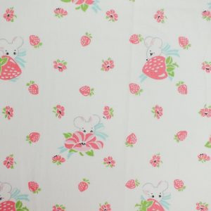 40*50 レトロ かわいい イチゴネズミ