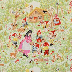 60*75 かわいい 白雪姫 小人 森 花 アニマル