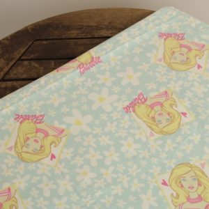 バービー ビンテージシーツ 花 水色