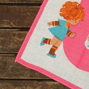 レトロハンカチ アルファベット こども U