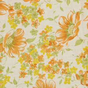 50*65 クラシック シック 花 オレンジ グリーン