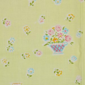 53*55 かわいい 小花 パニエ イエロー パステル