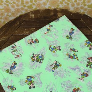 ディズニー ミッキーと仲間たち ビンテージシーツ フランス ヴィンテージ雑貨