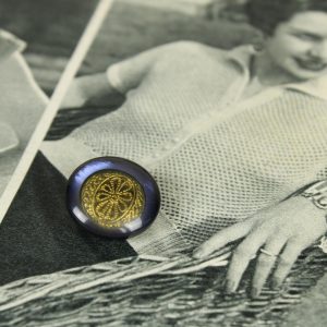 1個 16mm パープル 花細工