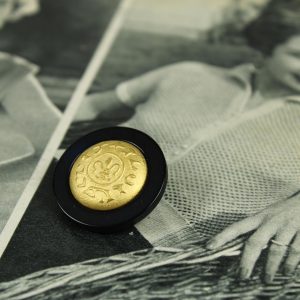 1個 23mm 黒 金 燭台