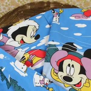 ディズニー ミッキー ミニー ビンテージシーツ フランス ヴィンテージ雑貨