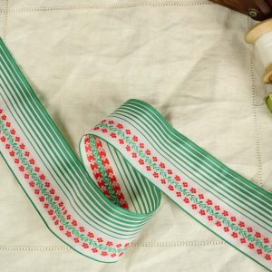 5cm幅 レトロ 小花 サテン