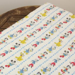 ネル ディズニー ミッキー プルート グーフィー ドナルド ピノキオ 小柄ストライプ