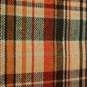 70*65 ネル タータンチェック ブラウン オレンジ  秋冬
