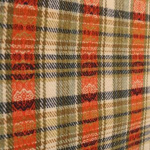 65*80 ネル タータンチェック モスグリーン オレンジ  秋冬