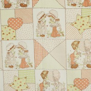 75*55 レトロ 少年少女 パッチワーク カントリー