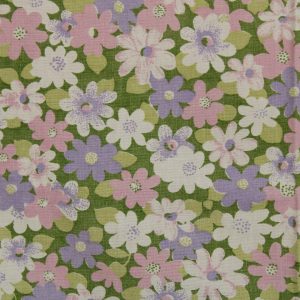 70*55 かわいい お花畑 ピンク パープル グリーン