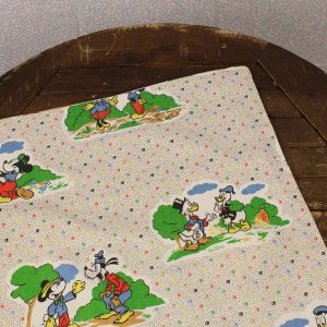 ディズニー ミッキー ミニー ピロー コレクター ビンテージシーツ フランス ヴィンテージ ブロカント 雑貨