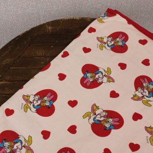 ディズニー ドナルド デイジー ビンテージシーツ フランス ヴィンテージ ブロカント 雑貨