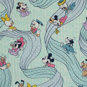 70*70 ミッキーと仲間たち ディズニー ROMANEX DE BOUSSAC フランス ヴィンテージファブリック