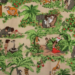 122*70 ジャングル・ブック ディズニー ROMANEX DE BOUSSAC フランス ヴィンテージファブリック