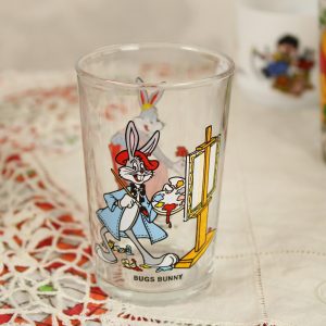 グラス バッグス・バニー ルーニー・テューンズ ヴィンテージ食器 フランス ブロカント雑貨 えかき