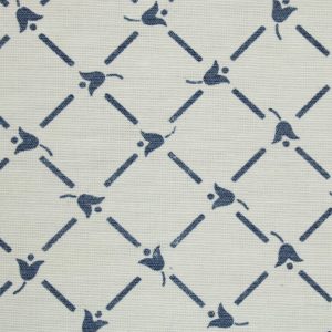 40*65 シンプル レトロ 小花 格子  ネイビー モノトーン