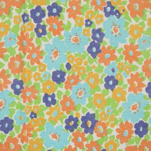 48*40 かわいい 華やか 小花 オレンジ ブルー グリーン