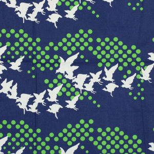 55*45 レトロ シンプル 鳥 ネイビー グリーン