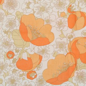 65*55 シンプル シック 花 白 オレンジ