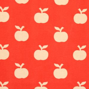 60*60 レトロ かわいい リンゴ パターン 赤