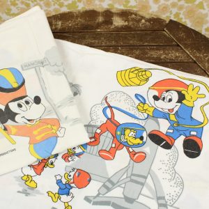 ディズニー ミッキーと仲間たち ミニー ビンテージシーツ フランス ヴィンテージ雑貨