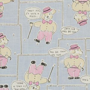 65*40 レトロ かわいい イヌ シルクハット ステッ