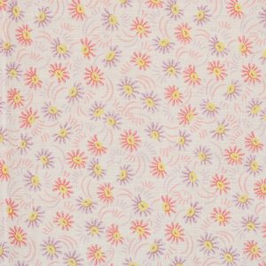 55*60 ファンシー かわいい 小花 ピンク パープル