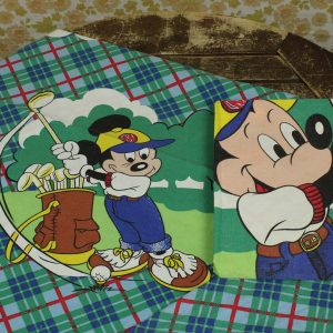 ディズニー ミッキー ゴルフ 緑 タータンチェック