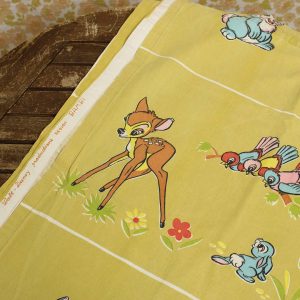 カーテン ディズニー バンビ チップとデール ビンテージシーツ ヴィンテージ雑貨