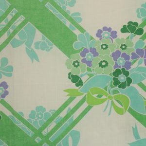 85*75 レトロ かわいい 花束 リボン グリーン