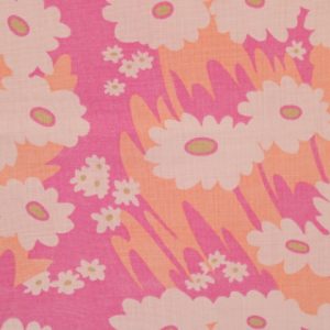 55*65 かわいい ポップ 花 ピンク オレンジ