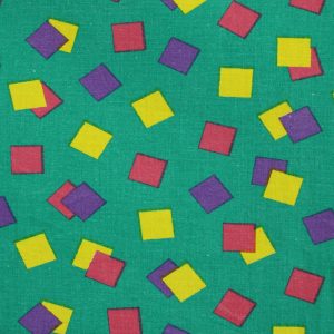 80*60 ポップ カラフル しかく パターン グリーン パープル イエロー