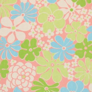 65*55 ポップ かわいい 花 ピンク ブルー グリーン