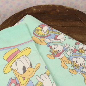 ディズニー ドナルド ヒューイ ルーイ デューイ ビンテージシーツ ヴィンテージシーツ フランス ブロカント 雑貨