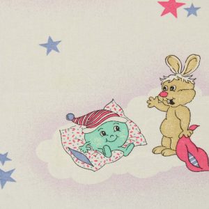 85*55 ファンシー ウサギ 雲 星 パステル レトロ