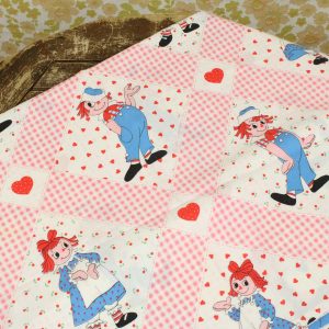 ラガディ・アン＆アンディ ハート 赤 パッチワーク