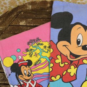 ディズニー ミッキー  ビンテージシーツ フランス ヴィンテージ雑貨