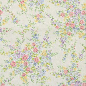 55*70 クラシック 華やか 小花 ブーケ ホワイト ピンク グリーン