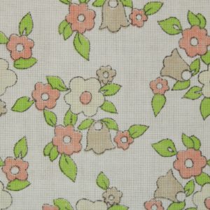 55*65 かわいい 小花 サーモンピンク ベージュ