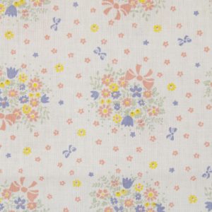 45*55 かわいい ブーケ 小花 リボン くすみピンク パステル