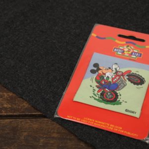 1枚 刺繍ワッペン ディズニー ミッキー マウンテンバイク