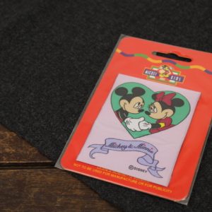 1枚 刺繍ワッペン ディズニー ミッキー＆ミニー ハート