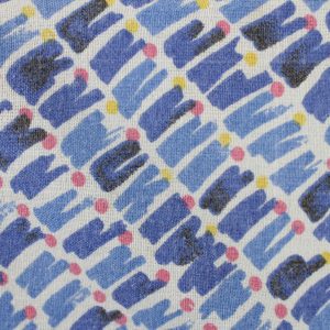 40*50 レトロ パターン 小柄 青 ストライプ