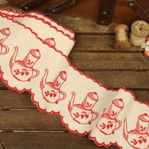 テイエール 赤刺繍 シェルフランナー