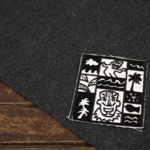 ワッペン 南国 モノクロ