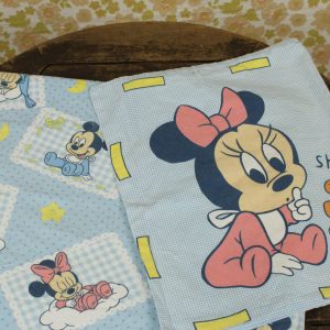 キッズ ディズニー ミッキー ミニー ベビー プルート ワッペン ブルー レース